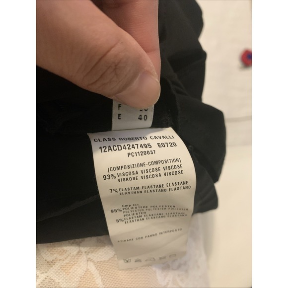 Roberto Cavalli class black blouse size 8 with sequins - Picture 5 of 5